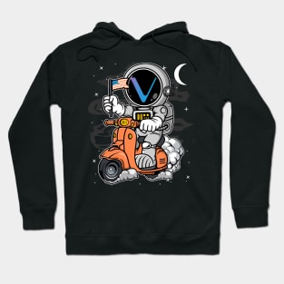 Astronaut Scooter Vechain VET Coin To The Moon Crypto Token Cryptocurrency Blockchain Wallet Birthday Gift For Men Women Kids Hoodie